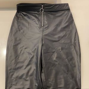 Target Faux leather pants with zipper